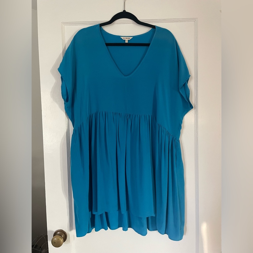 Ali Golden Silk Dress